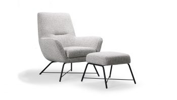 Productafbeelding van Ojee Design fauteuil + hocker Lewis (setprijs)